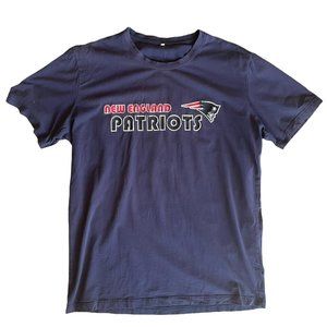 Vintage Navy New England Patriots graphic tee Mens Sz Rare Fast Shipping Footbal